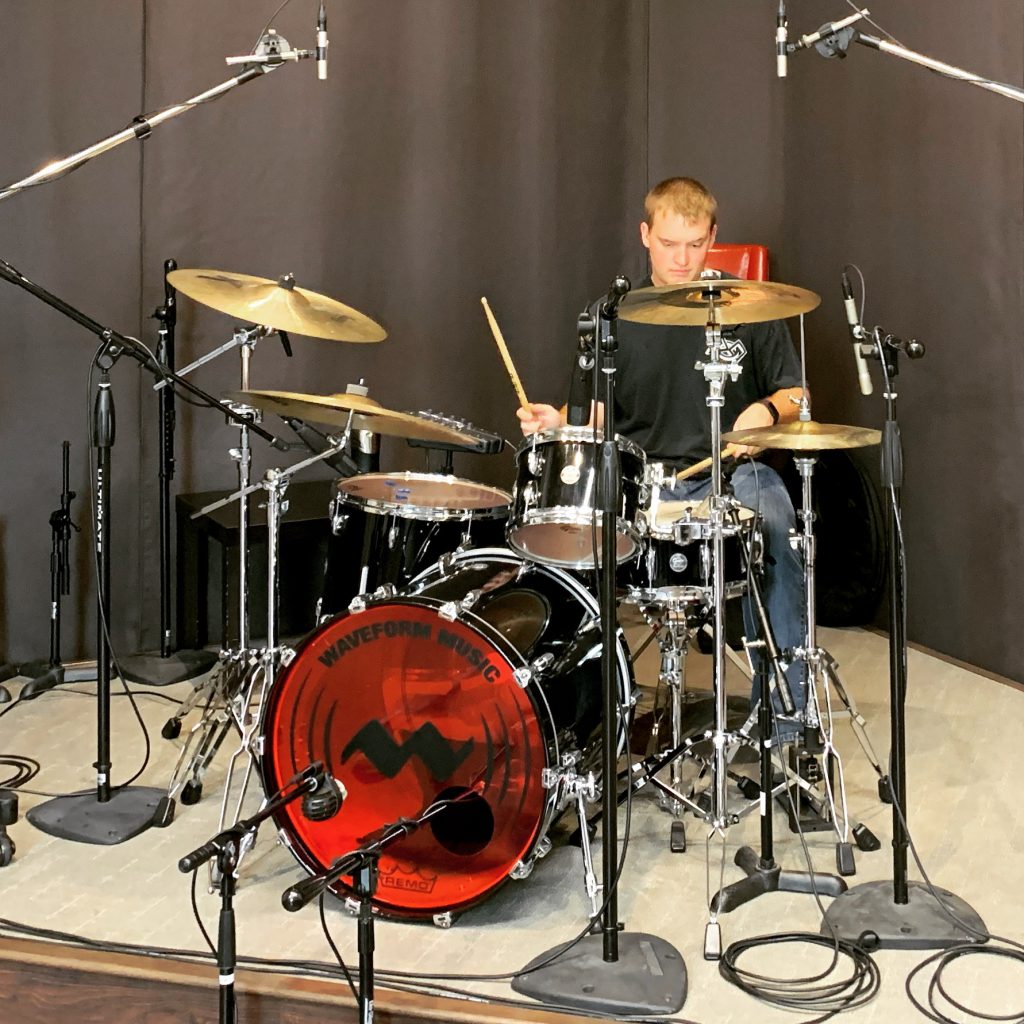 Luke tracking drums