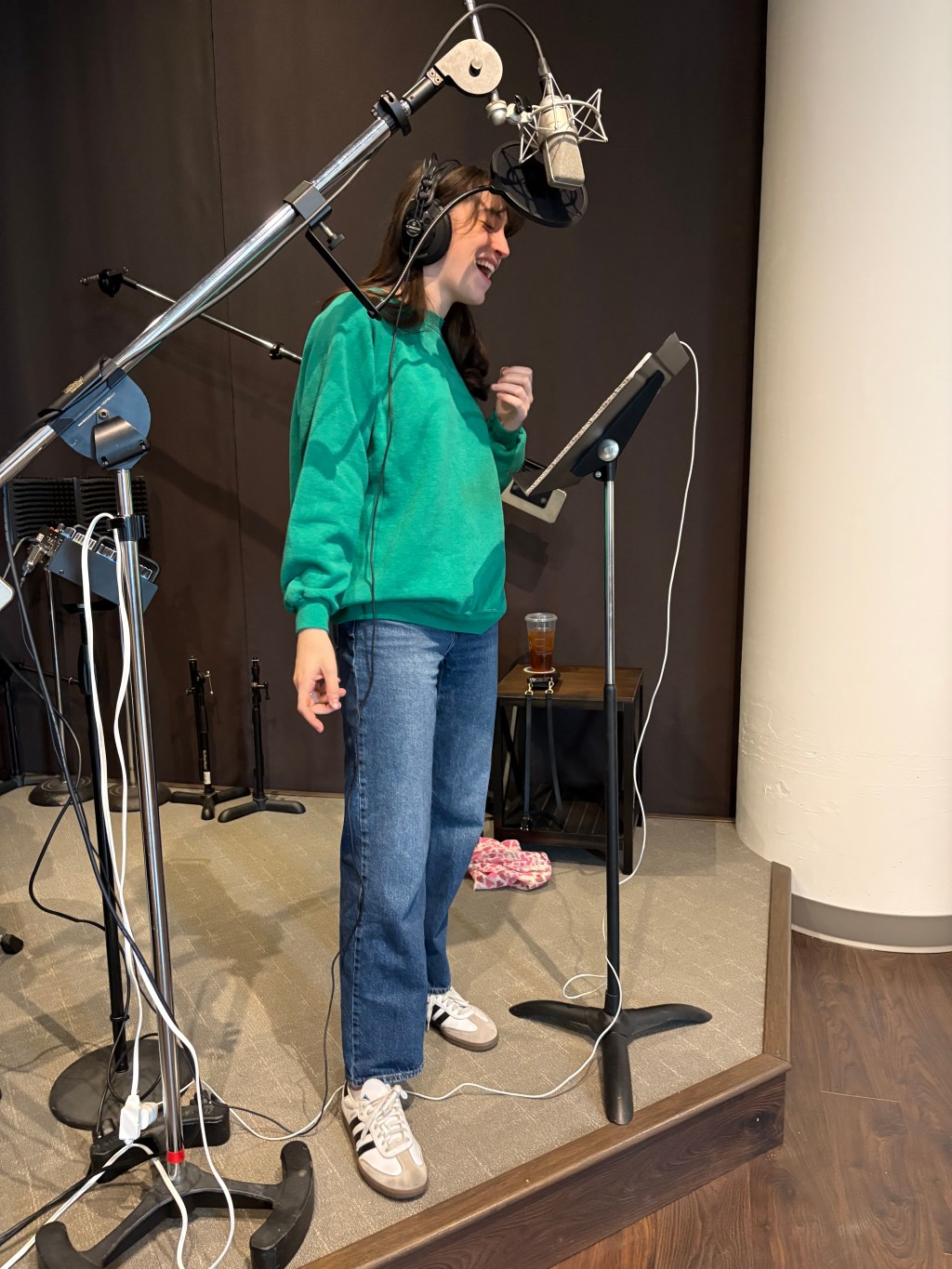 Jenna Lea Rosen of the musical SUFFS cast singing.