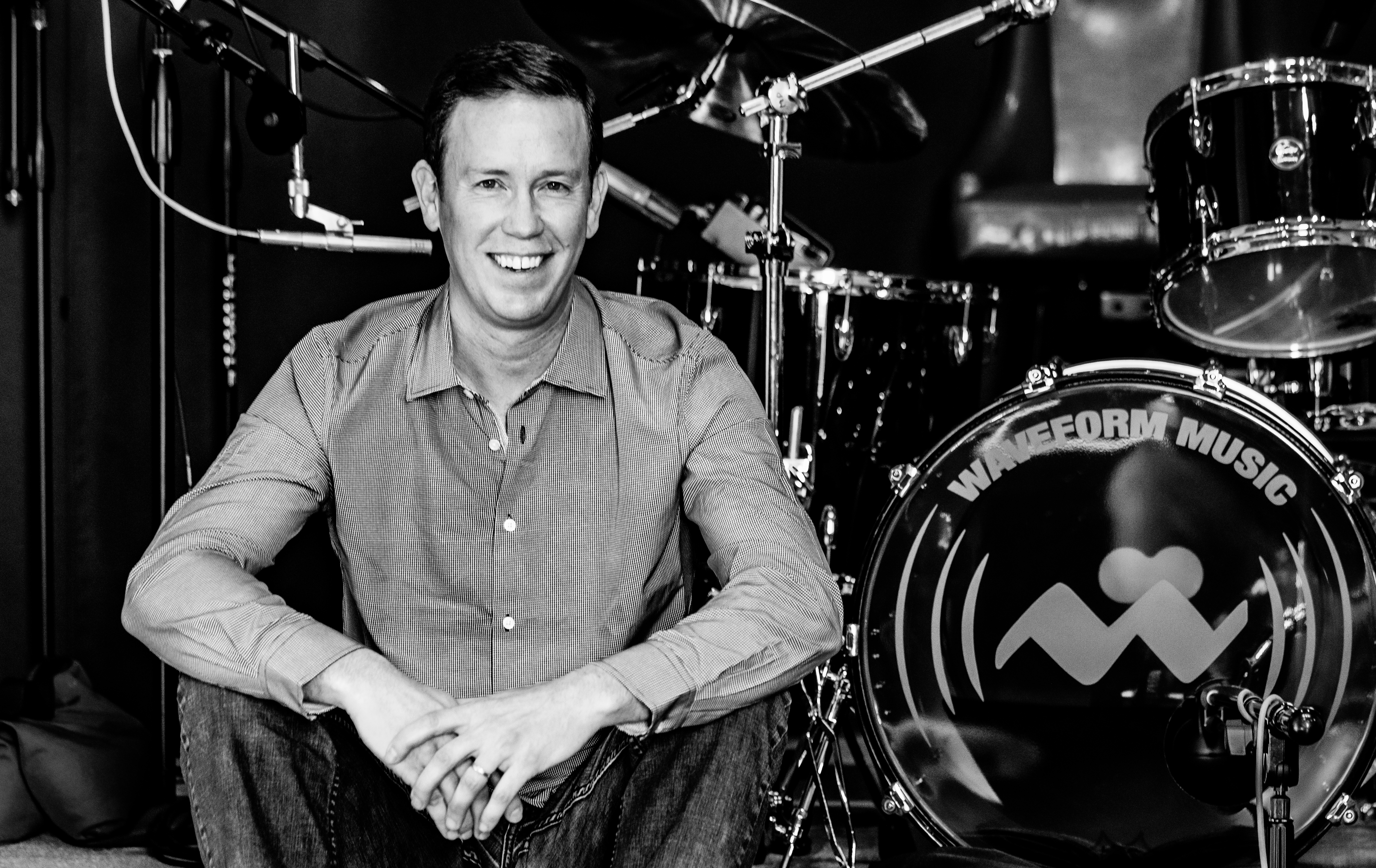 Owner and engineer of Waveform Music Recording Studio, Bob sits near the drum kit having just tuned it for a country session.